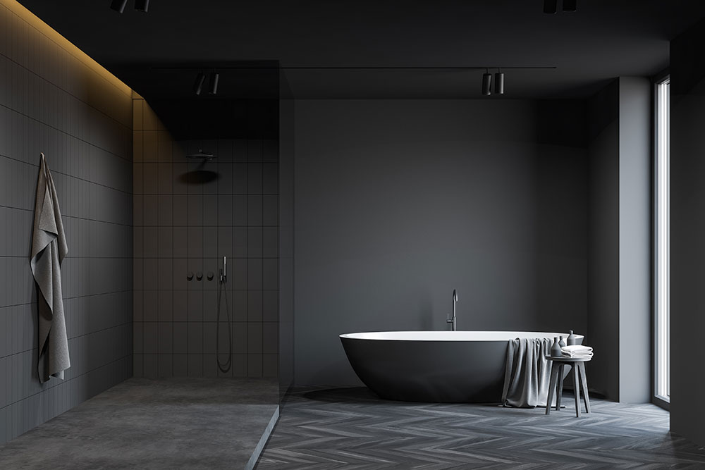 St Kilda gray colored bathroom design